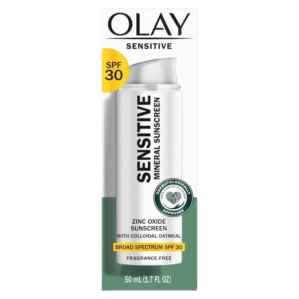 Olay Sensitive Mineral Face Sunscreen with Zinc Oxide - Fragrance Free - SPF 30